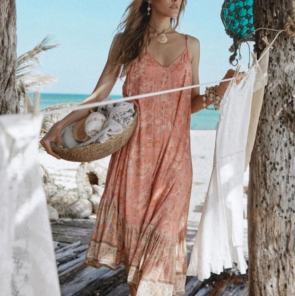 NWT Spell and the gypsy seashell strappy dress